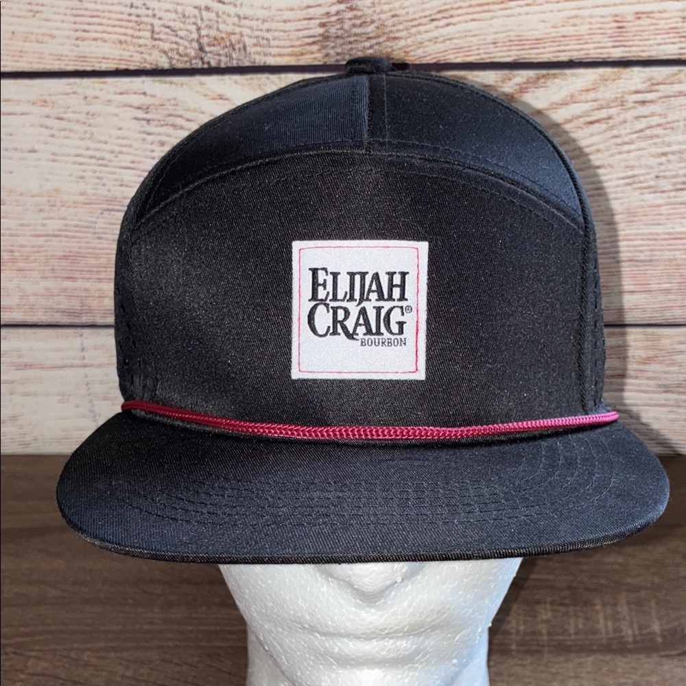 Elijah Craig Black Cap with Red Accent